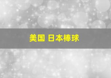 美国 日本棒球